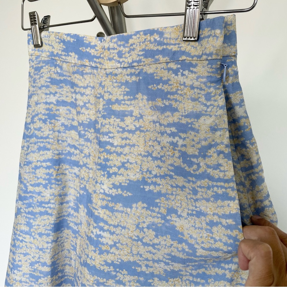 COS Palazzo Ankle Cropped High-Waisted Periwinkle Blue Pant w/ Pockets, Size 2 - Picture 4 of 8